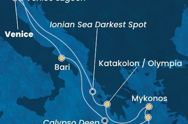 Itálie, Řecko z Marghery na lodi Costa Deliziosa