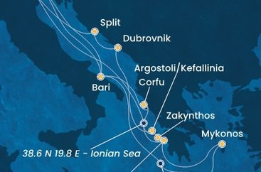 Itálie, Řecko, Chorvatsko na lodi Costa Deliziosa