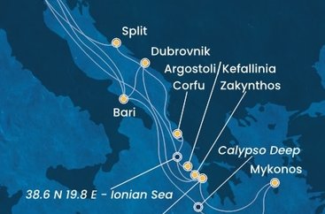 Itálie, Řecko, Chorvatsko na lodi Costa Deliziosa