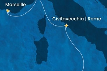 Itálie, Francie z Palerma na lodi Costa Smeralda