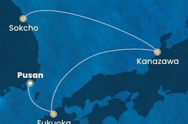 Jižní Korea, Japonsko na lodi Costa Serena