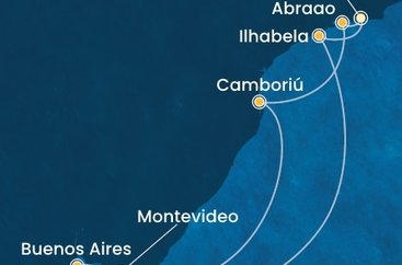 Brazílie, Argentina, Uruguay z Rio de Janeira na lodi Costa Serena