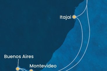 Brazílie, Argentina, Uruguay ze Santosu na lodi Costa Diadema