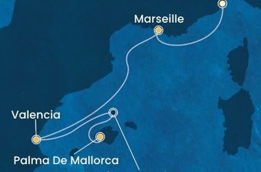 Itálie, Francie, Španělsko ze Savony na lodi Costa Pacifica
