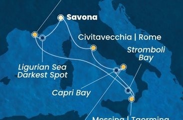 Itálie, , Francie ze Savony na lodi Costa Fascinosa