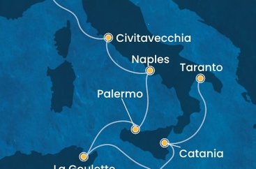 Itálie, Tunisko, Malta ze Savony na lodi Costa Fascinosa
