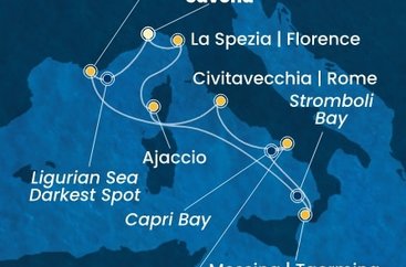 Itálie, Francie,  ze Savony na lodi Costa Fascinosa