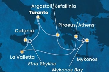 Itálie, Řecko, Malta na lodi Costa Serena