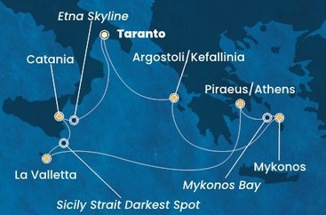 Itálie, Řecko, Malta na lodi Costa Fascinosa