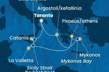 Itálie, Řecko, Malta na lodi Costa Serena