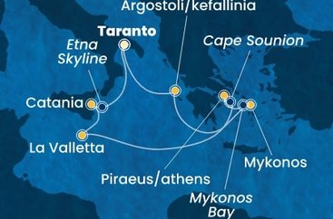 Itálie, Řecko, Malta na lodi Costa Serena