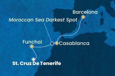 Španělsko, Portugalsko, , Maroko z Tenerife na lodi Costa Fortuna
