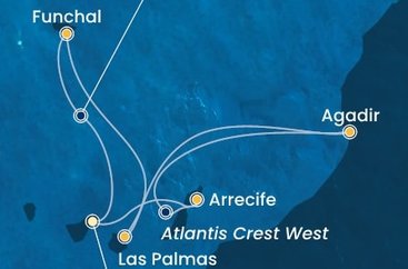 Španělsko, Maroko, Portugalsko z Tenerife na lodi Costa Fortuna