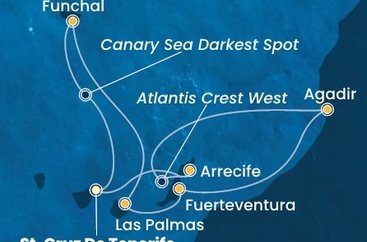 Španělsko, Maroko, Portugalsko z Tenerife na lodi Costa Fortuna