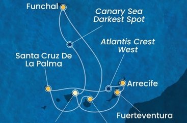 Španělsko, Portugalsko z Tenerife na lodi Costa Pacifica