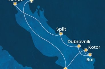 Itálie, Černá Hora, Chorvatsko na lodi Costa Deliziosa
