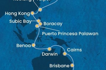 Japonsko, Tchaj-wan, Čína, Filipíny, Indonésie, Austrálie z Tokia na lodi Costa Serena