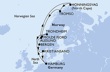 Německo, Norsko z Hamburku na lodi MSC Preziosa Německo, Norsko z Hamburku na lodi MSC Preziosa