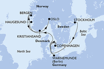 Švédsko, Dánsko, Německo, Norsko ze Stockholmu na lodi MSC Magnifica