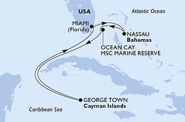 USA, Bahamy, Kajmanské ostrovy z Miami na lodi MSC Seashore