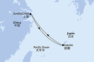 Čína, Japonsko ze Šanghaje na lodi MSC Bellissima