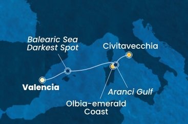 Španělsko, Itálie z Valencie na lodi Costa Pacifica