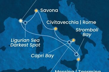 Francie, , Itálie z Toulonu na lodi Costa Fascinosa