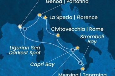 Francie, Itálie z Toulonu na lodi Costa Fascinosa