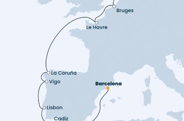 Z Amsterdamu až do Barcelony na Costa Favolosa