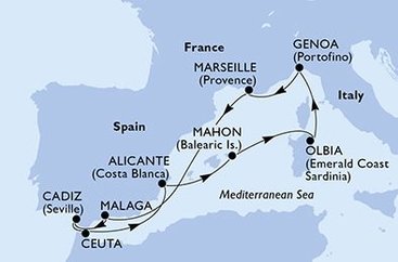 Středozemním mořem k Gibraltaru na MSC Orchestra