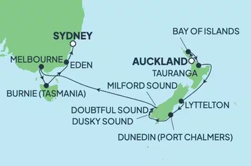 Z Nového Zélandu až do Sydney na Norwegian Spirit