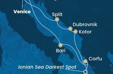 Z Benátek na okouzlující Korfu a zpět na Costa Deliziosa